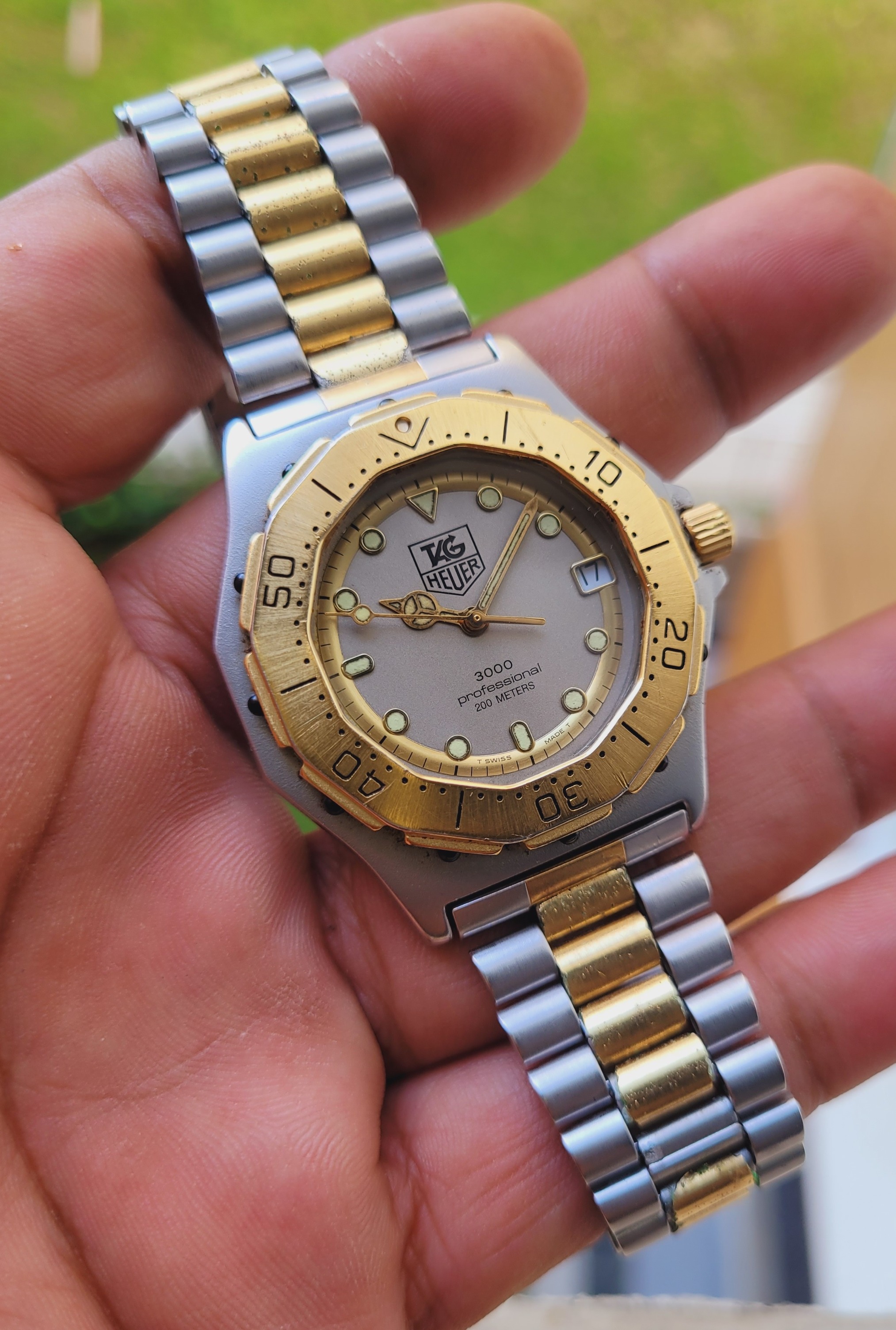 Tag Heuer 3000 Mens Size 934.206. Two Tone Serviced Luxury