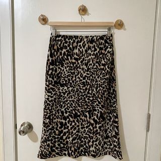 Topshop Satin Midi Skirt