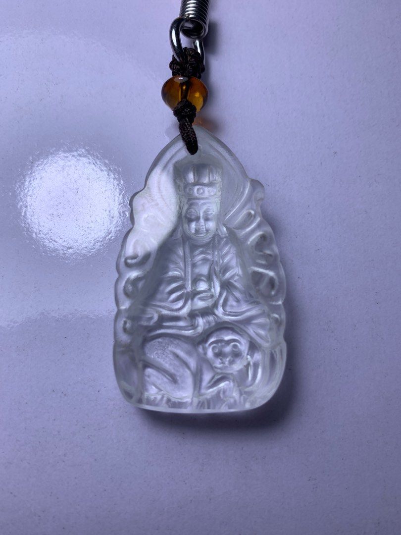Glass buddha pendant sale