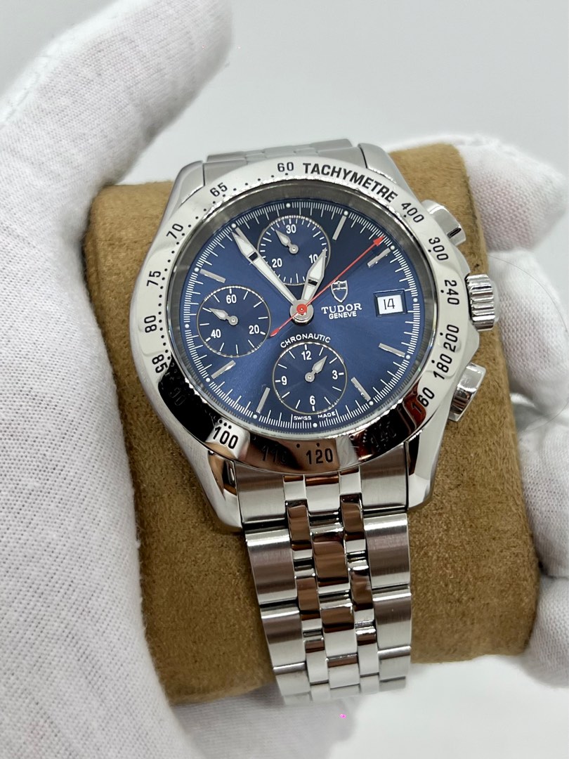 Tudor Chronautic Chronograph Automatic Rare Sunburst Blue Dial