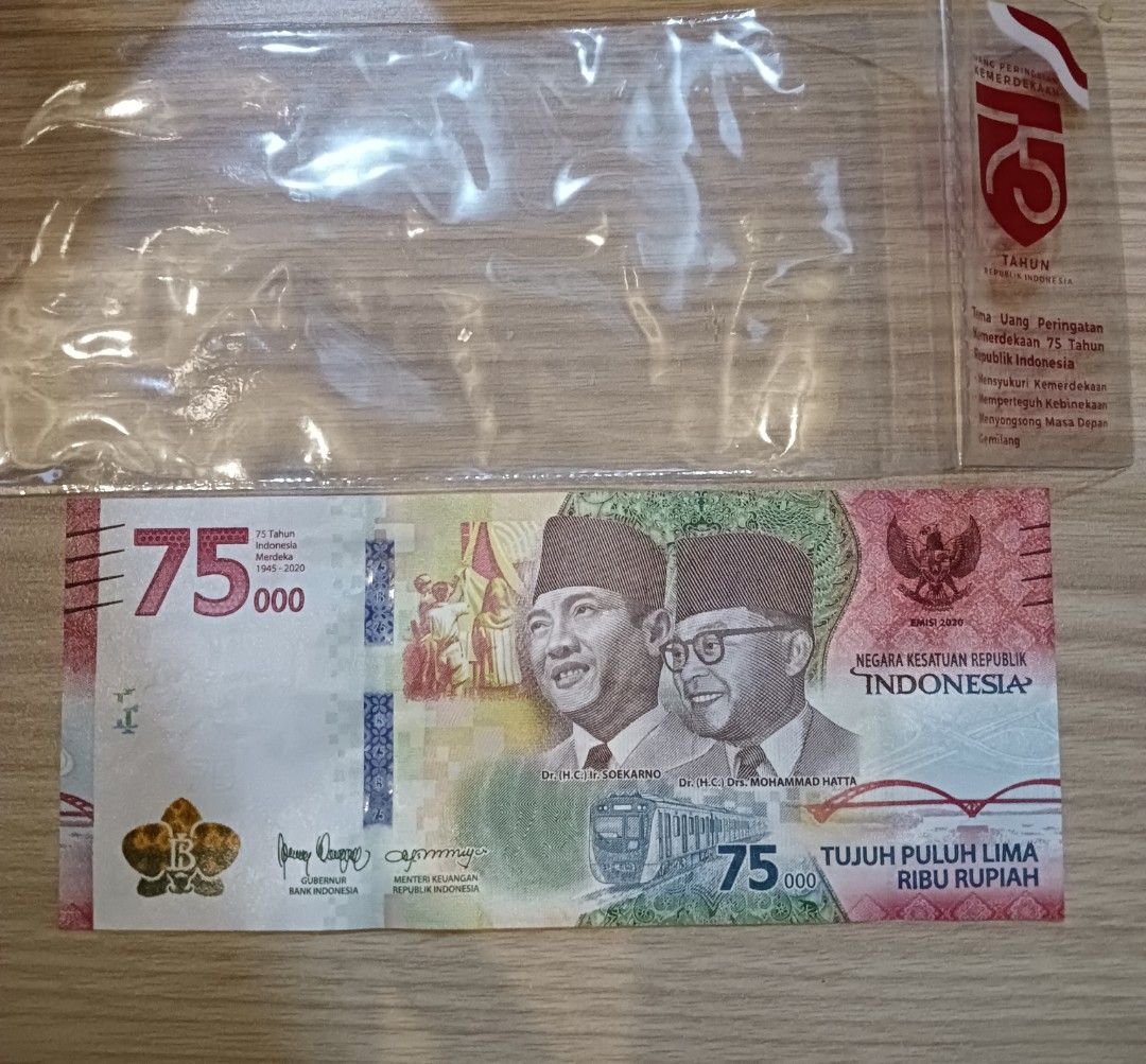 Uang pecahan 75ribu edisi khusus kemerdekaan RI, Antik, Uang Lama di ...