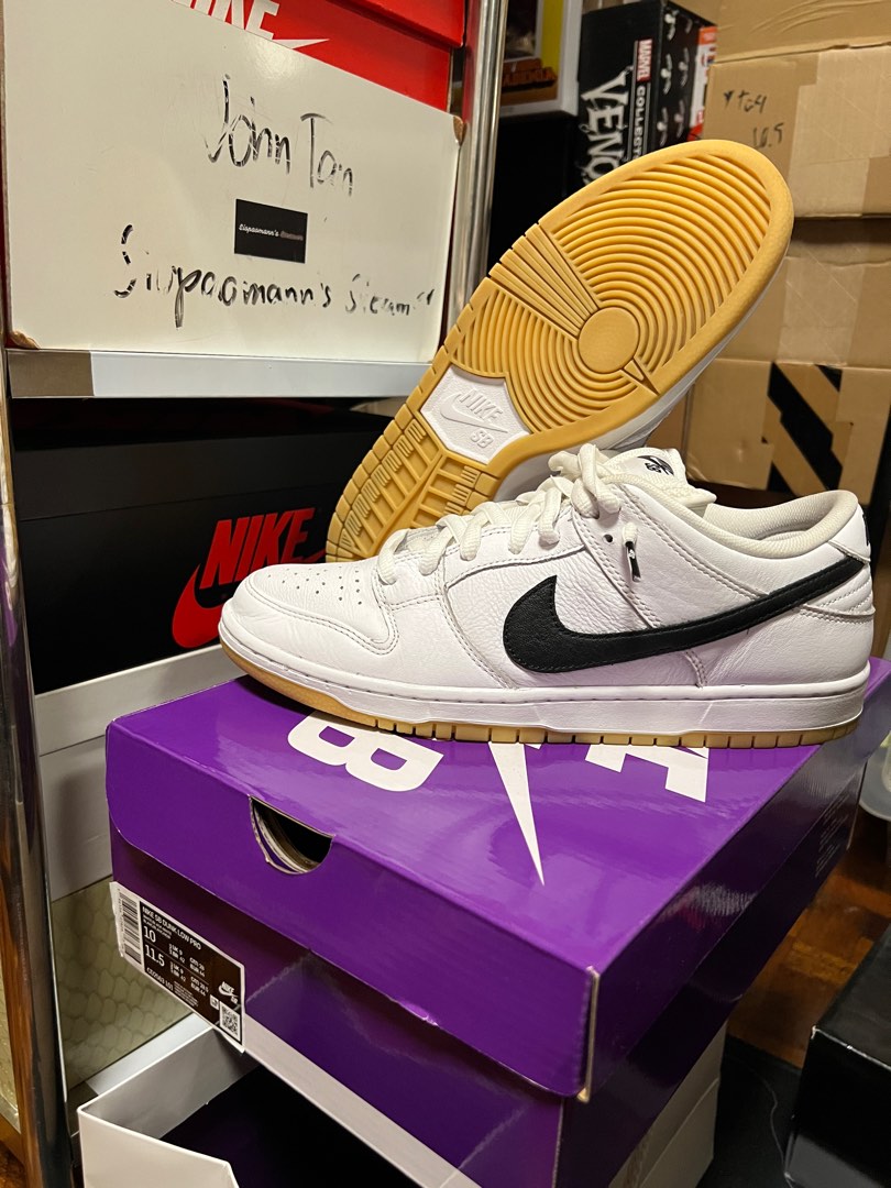 USED Nike Dunk Low ISO SB White Gum Size 10 US Mens Men s Fashion