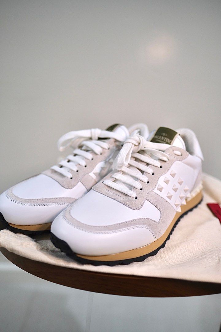 100 AUTHENTIC VALENTINO ROCKRUNNER WHITE MEN S SNEAKERS Men s