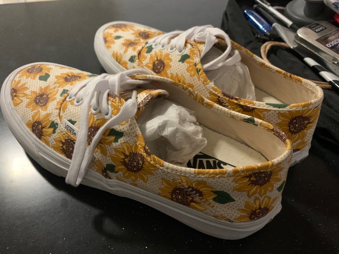 Authentic sunflower vans clearance