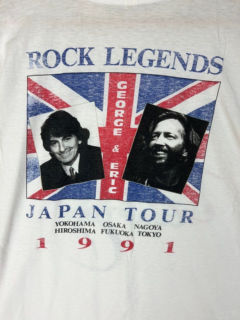 Vintage 90s Rock Legend Eric Clapton George Harrison Japan Tour