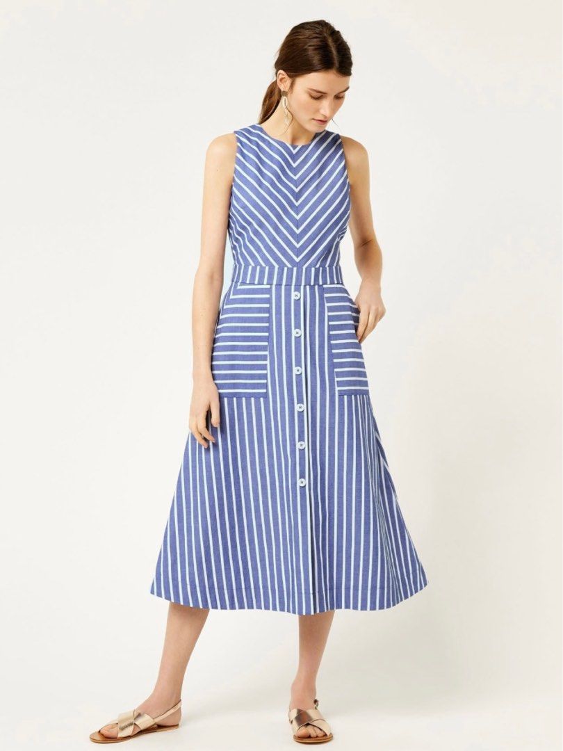 warehouse stripe midi dress WAREHOUSE Candy Stripe Midi Dress