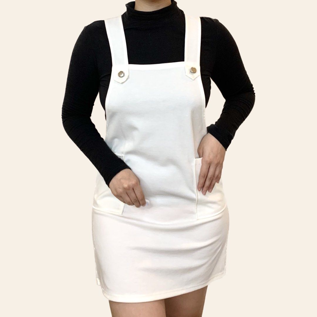 White Jumper/Korean Jumper Dress, Women's Fashion, Dresses & Sets, Dresses  on Carousell