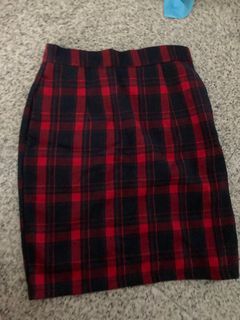 Young hungry free checkered skirt