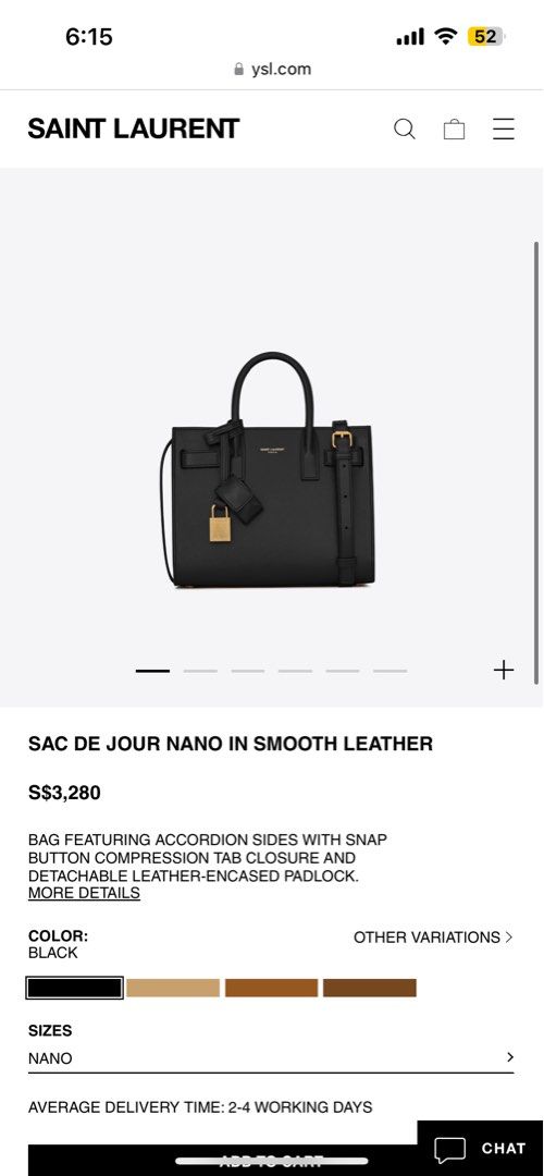 Classic sac de jour nano in deals smooth leather