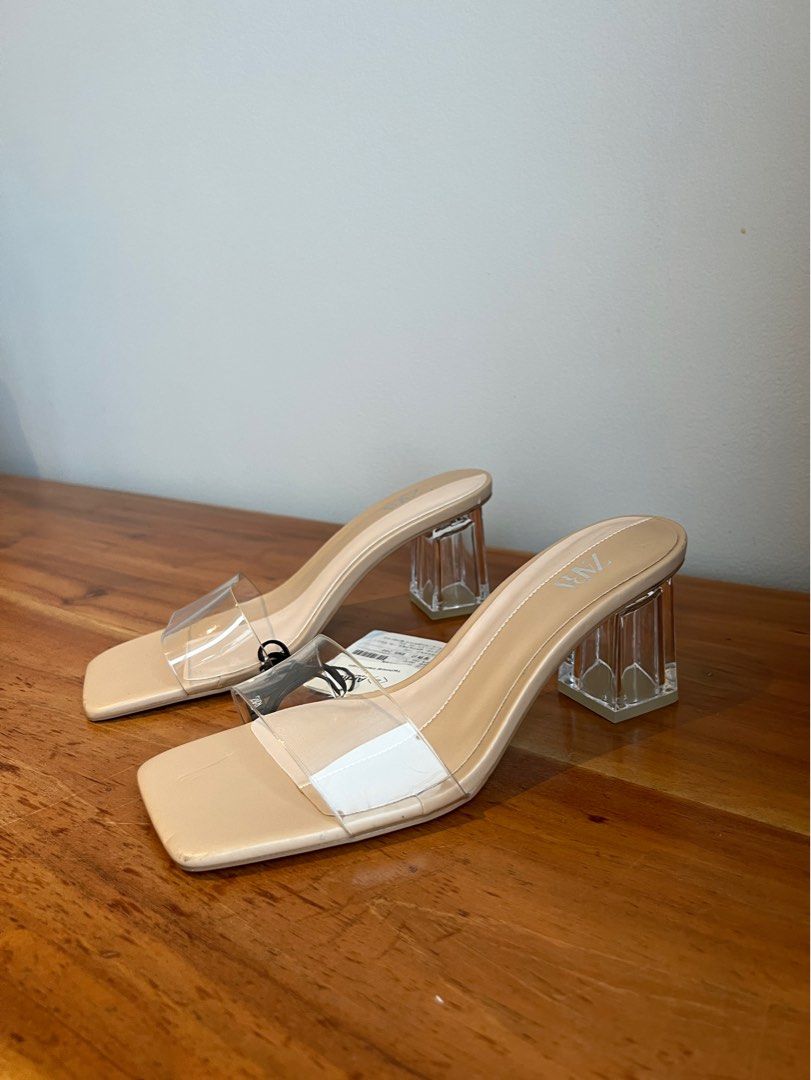 Clear heels online zara