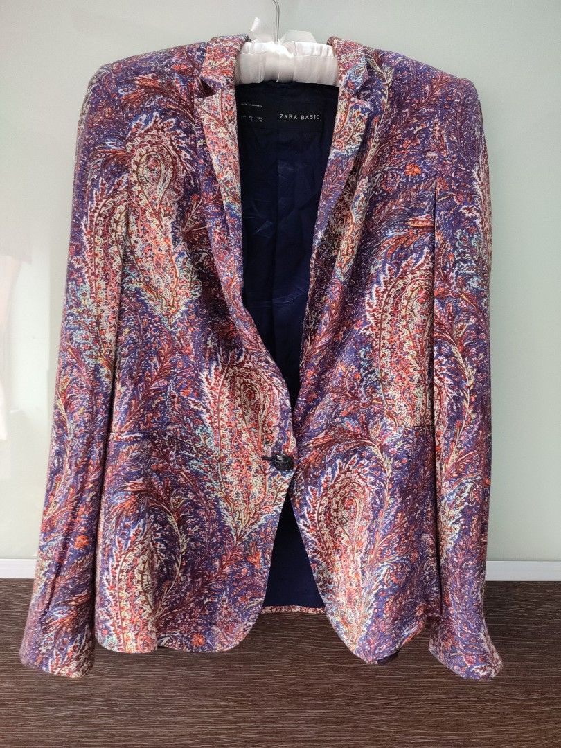 ZARA Paisley Print Blazer