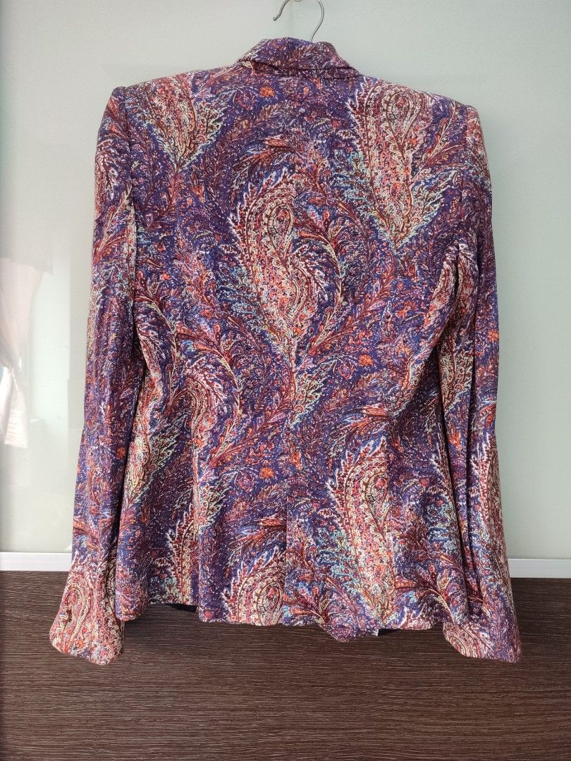 Zara paisley blazer on sale