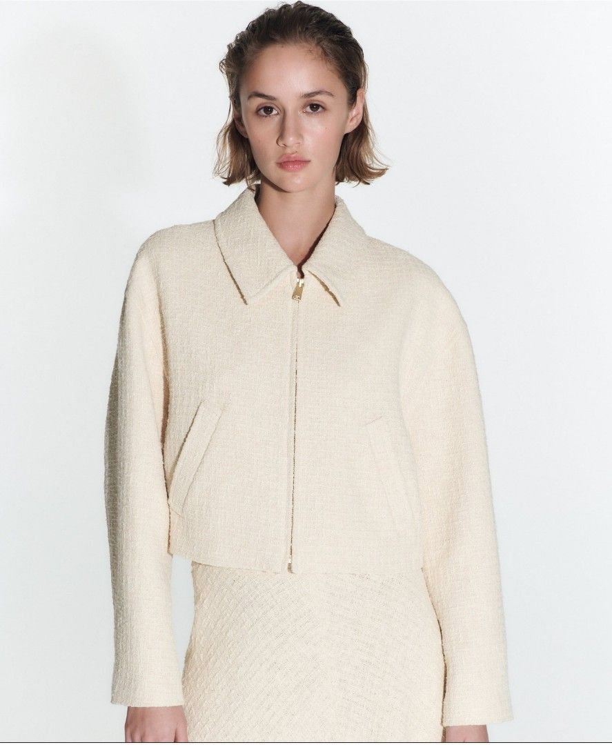 ZARA woven bomber jacket, Women's Fashion, Coats, Jackets and Outerwear
