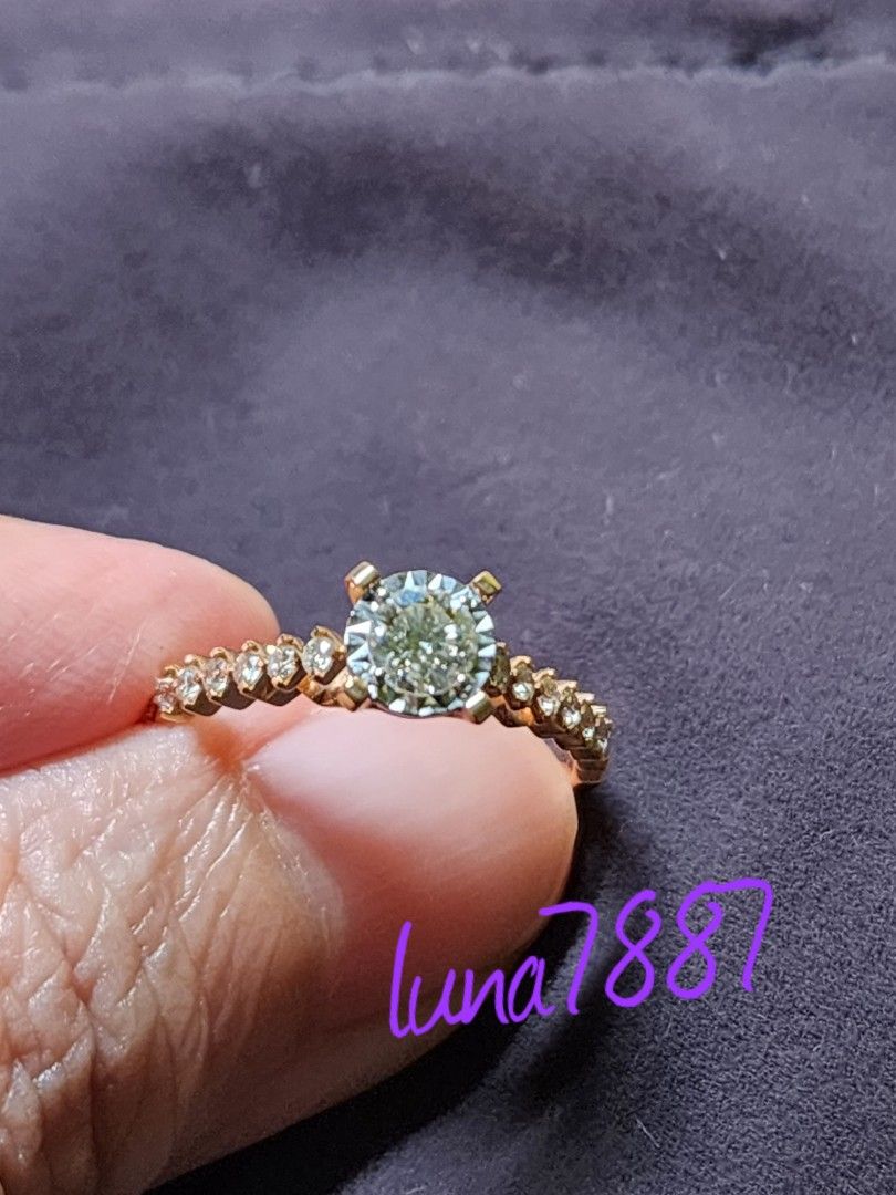 14K Rose Gold Diamond Ring, Women'S Fashion, Jewelry & Organisers, Rings On  Carousell
