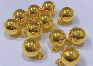 18K Saudi Gold Ball Pendant