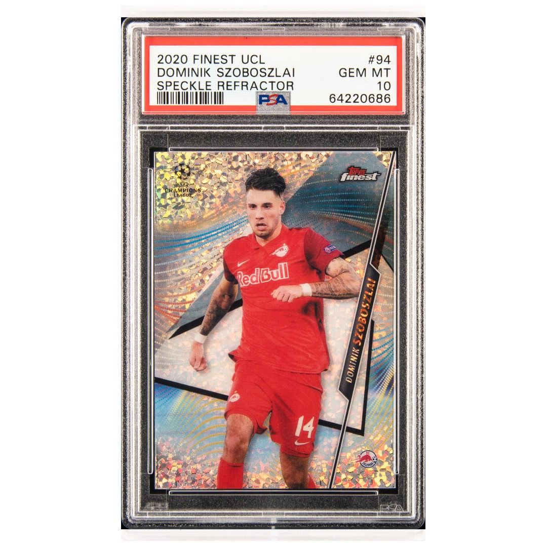 2020-21 Topps Finest UEFA Dominik Szoboszlai PSA 10 Speckle