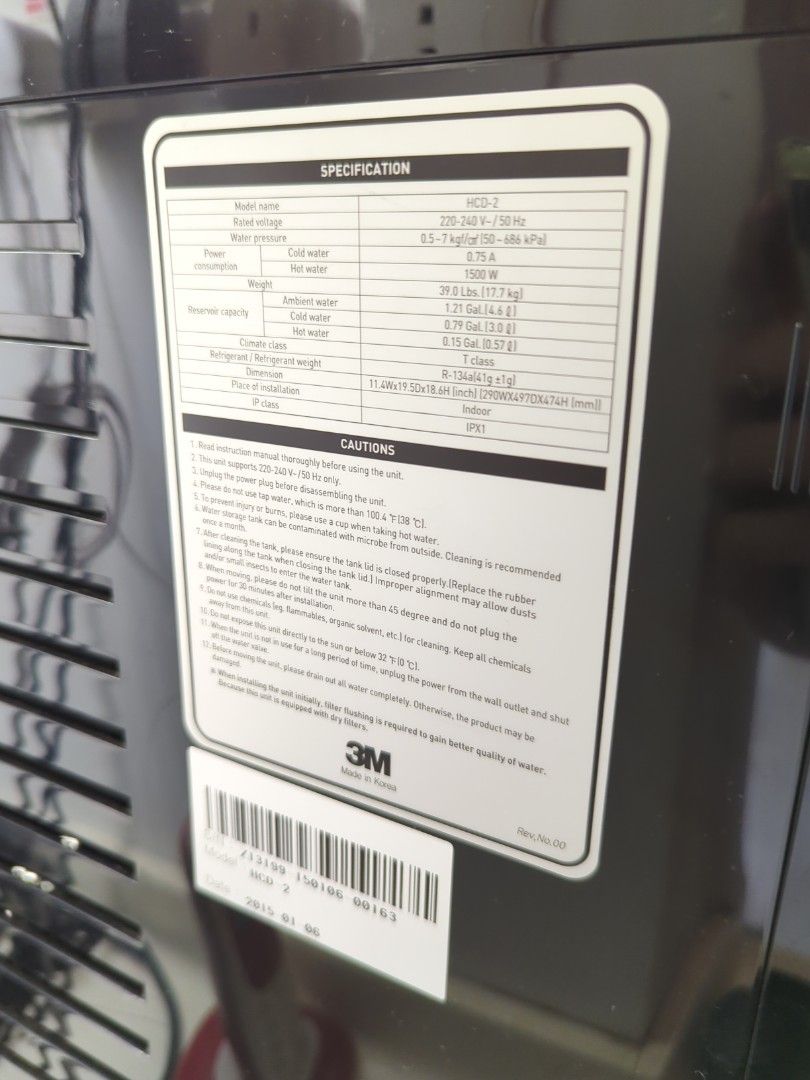 3M Water Dispenser (Leaking), TV & Home Appliances, Kitchen Appliances