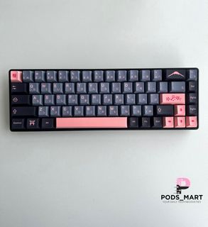 Sakura Cherry Blossom Keycaps Set Kawaii Pink White Geisha