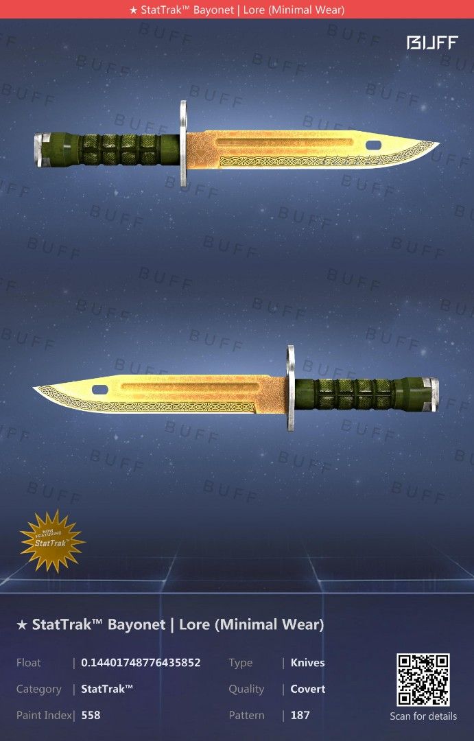 [95 BUFF] ST Lore (MW) tags csgo knife csgo skins csgo