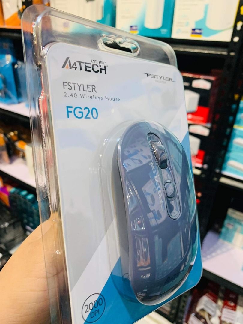 A4Tech Fstyler FG20 Wireless Mouse Ash Blue, Computers & Tech, Parts ...