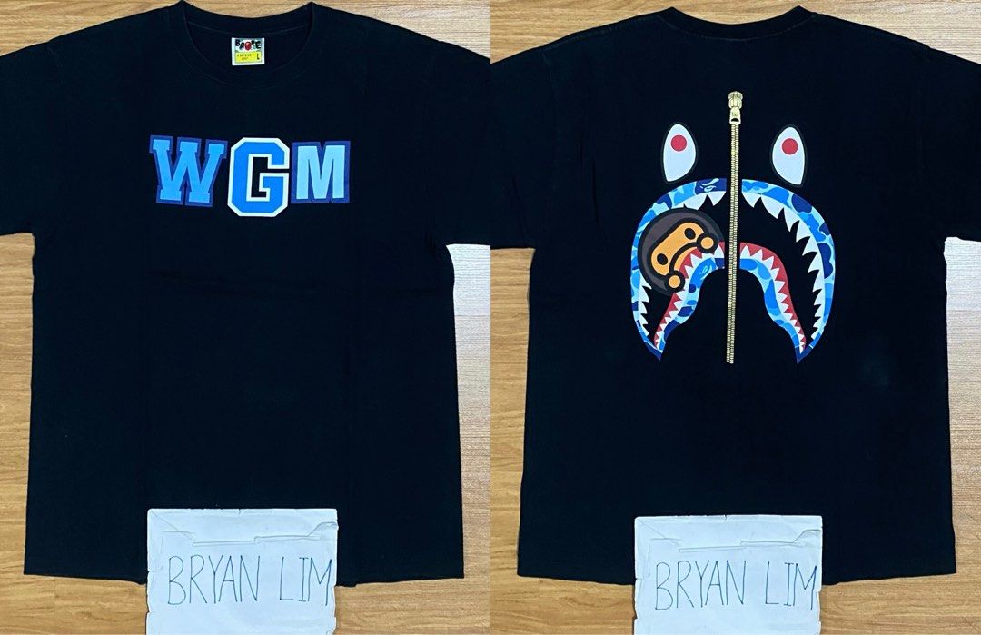 ⚫️🔵 Bape Shark WGM Baby Milo ABC Blue Camo Shark Ape Tee Shirt