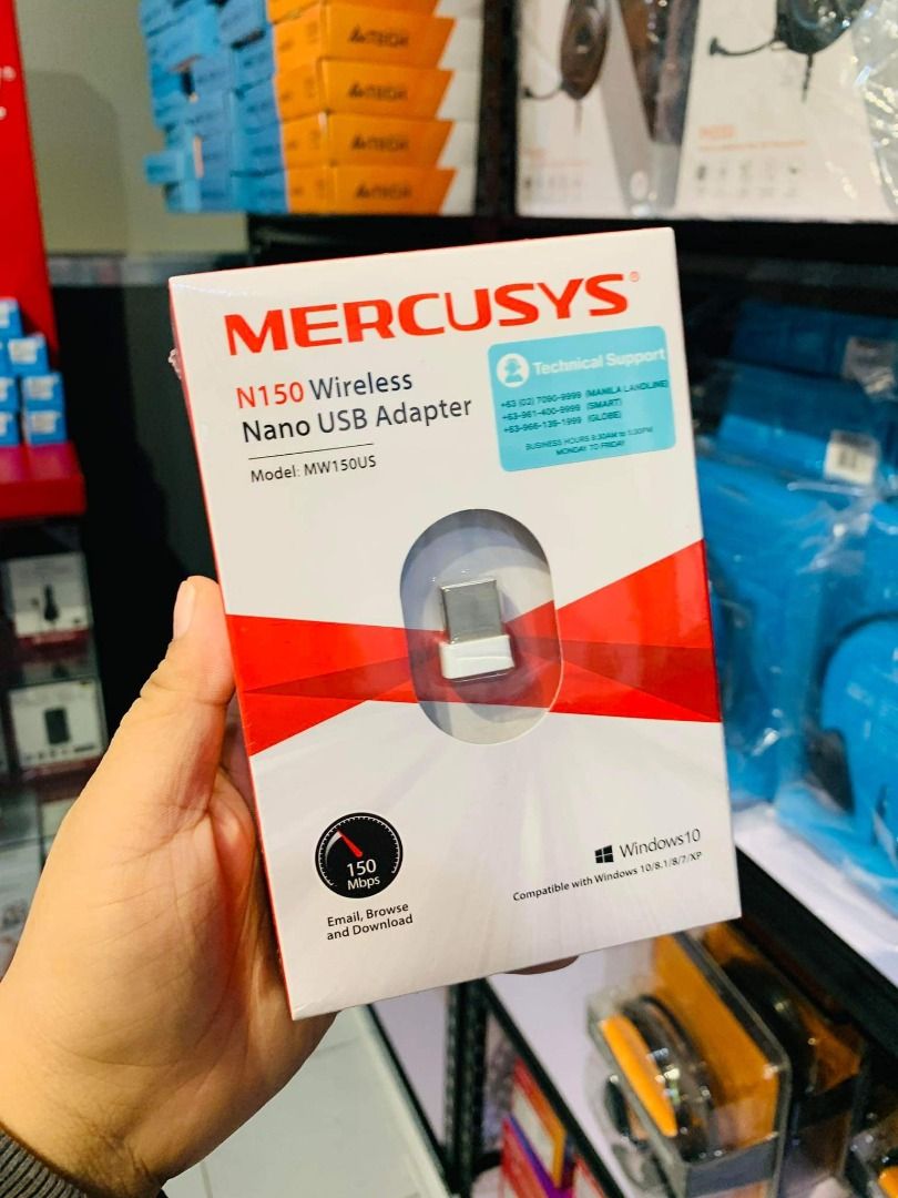 Mercusys MW150US N150 Wireless Nano USB White Adapter WiFi Adapter WiFi ...