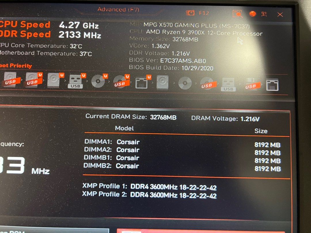 Msi mpg x570 hotsell gaming plus 3900x