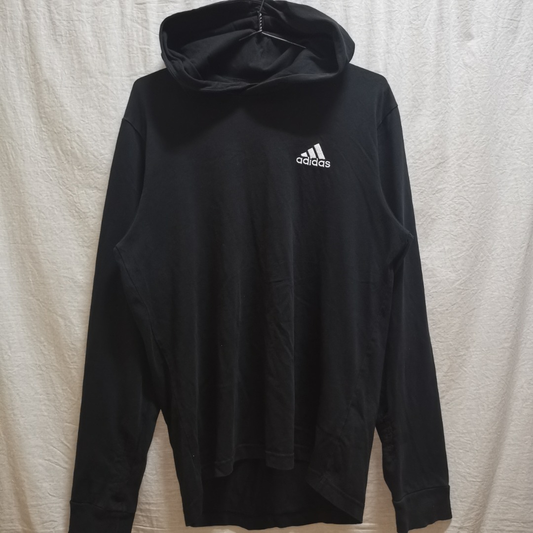 Adidas Lightweight Hoodie Charcoal Black S fits best Medium L25 x W20