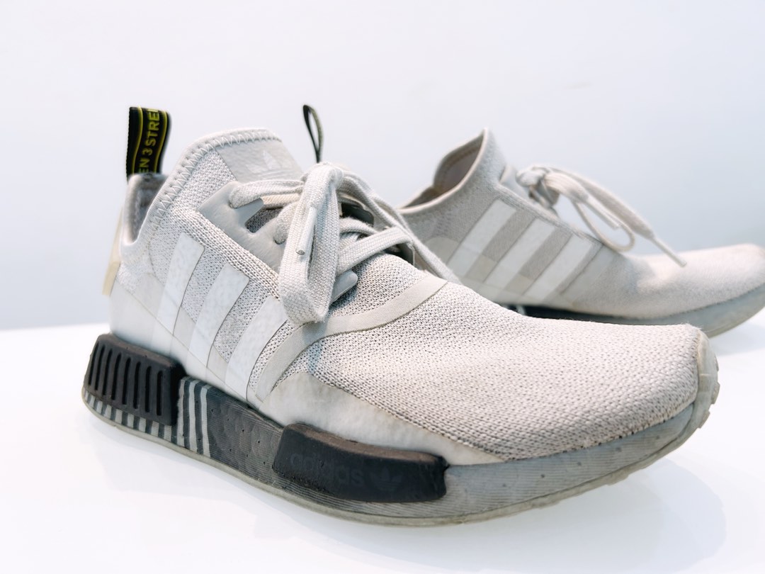 White and shop gray nmd