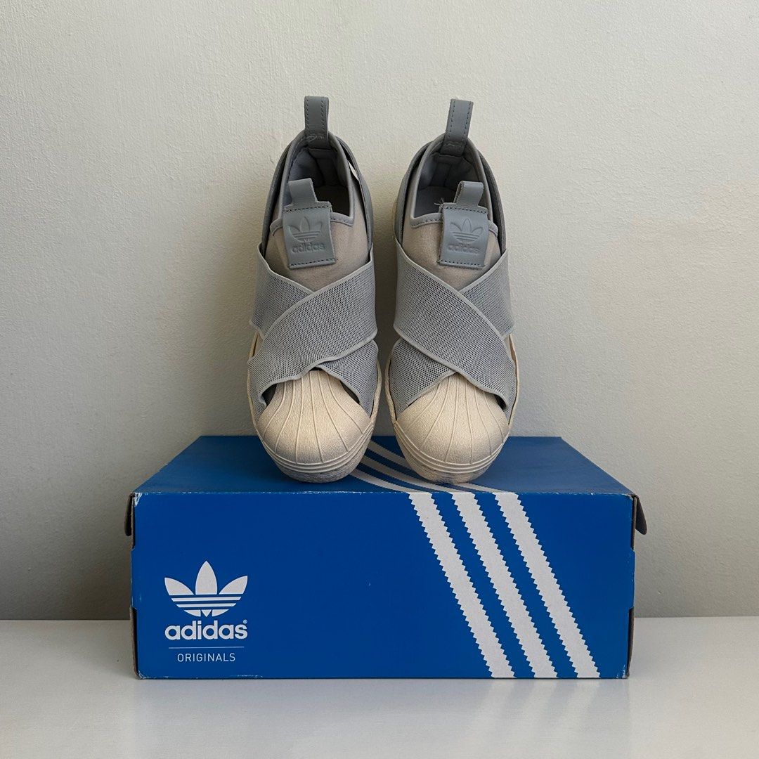 Adidas superstar slip on womens silver 2025