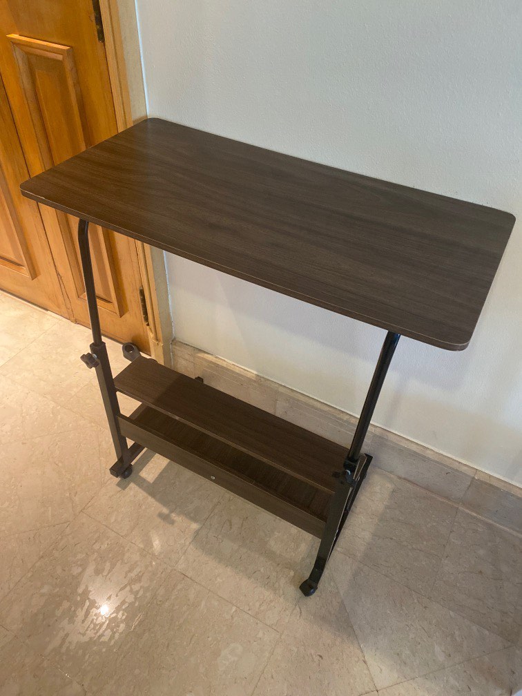 Adjustable table (with wheels), Furniture & Home Living, Furniture ...