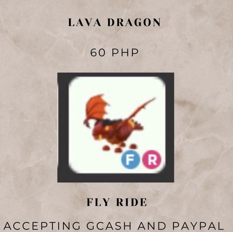 Lava Dragon FR Adopt Me, Video Gaming, Gaming Accessories, In-Game Products  on Carousell