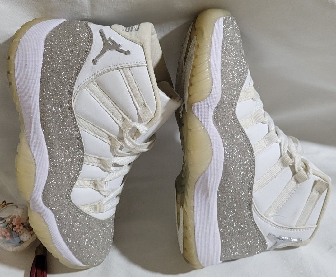Air Jordan 11 Women s Metallic Silver Women s Fashion Footwear