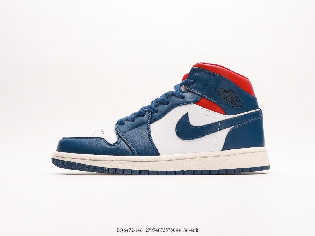Jordan blue and red shoes discount