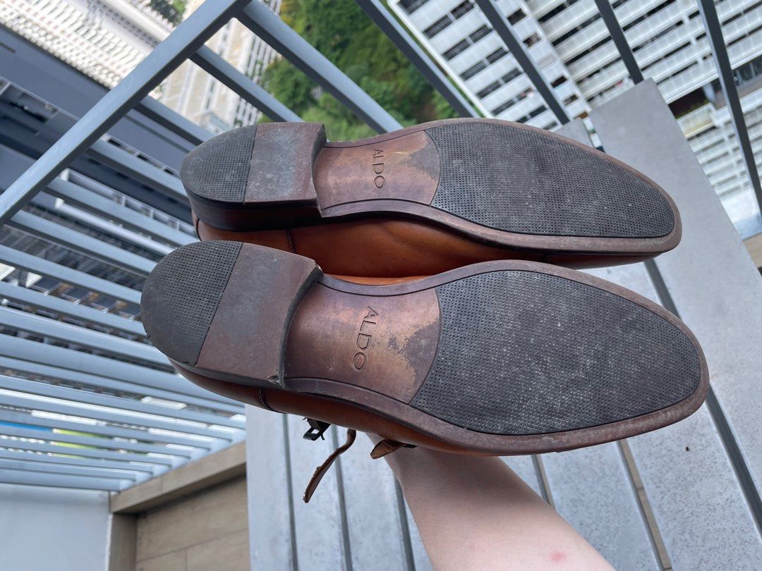 Aldo leather cheap flat ankle boots