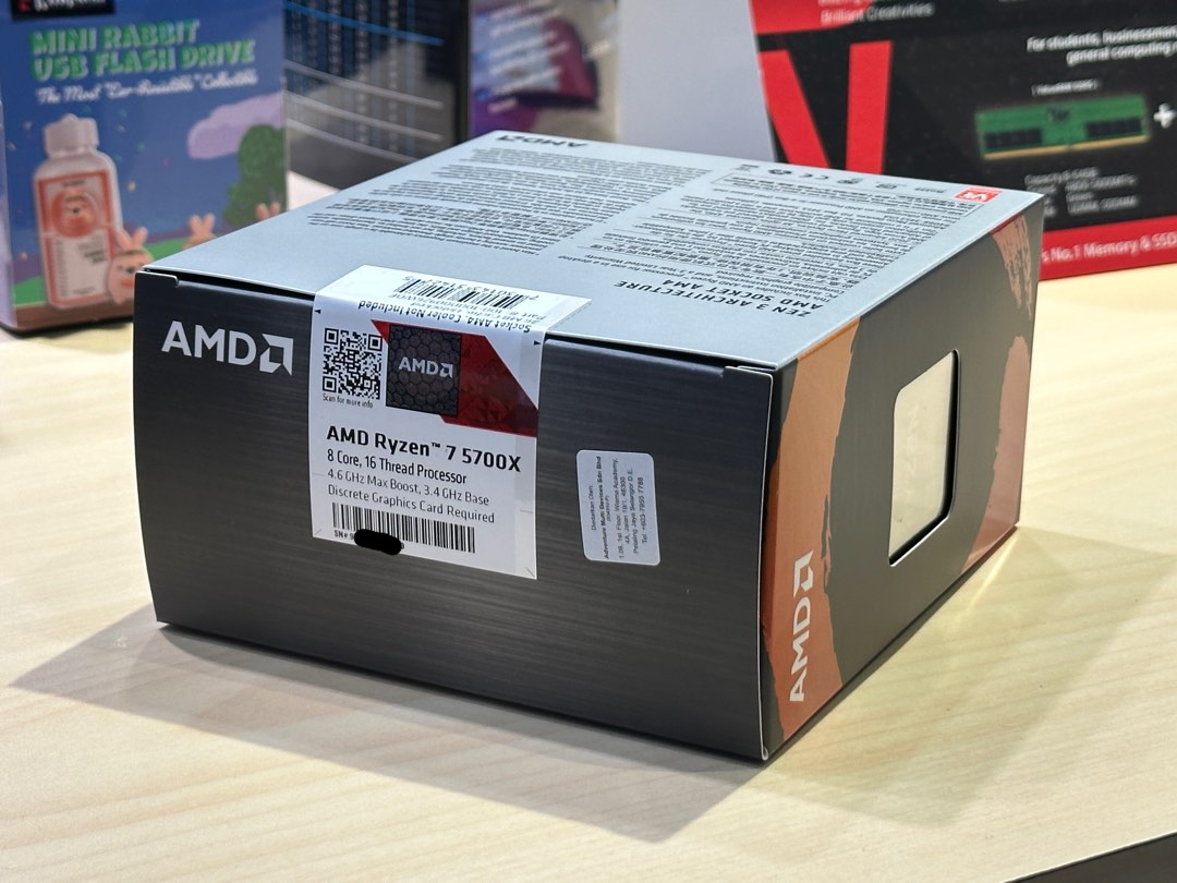 AMD AM4 Ryzen 5700X 3.4~4.6GHz, Computers  Tech, Parts  Accessories,  Computer Parts on Carousell