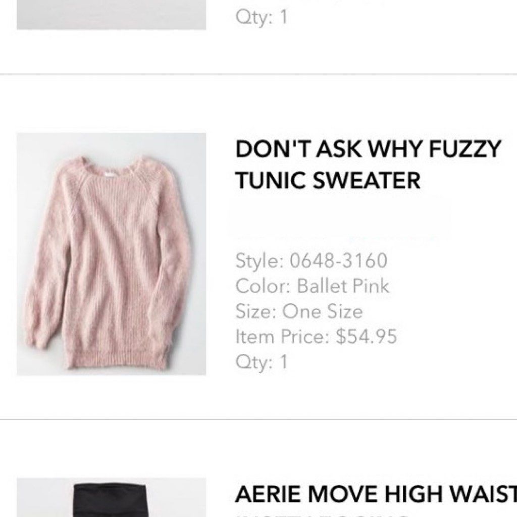 American Eagle pink fuzzy tunic sweater Women s Fashion Coats