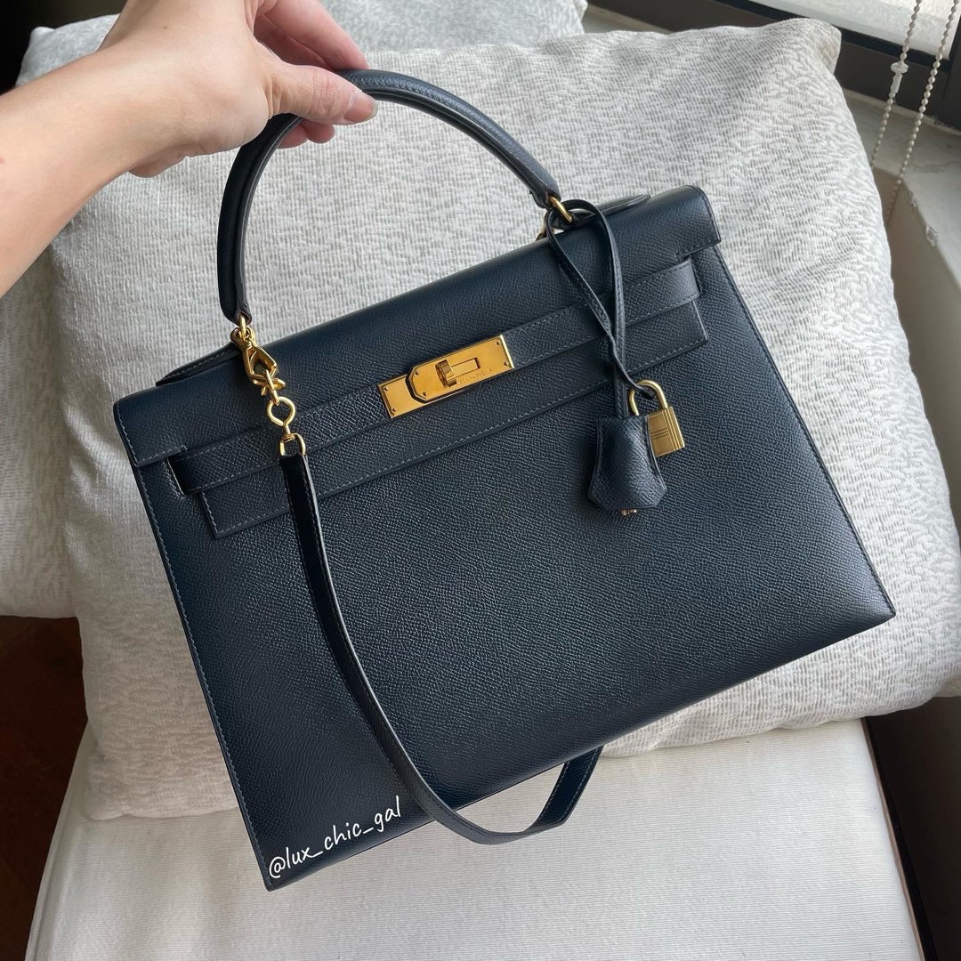 Hermes Mini Kelly Sellier Blue Indigo Courchevel