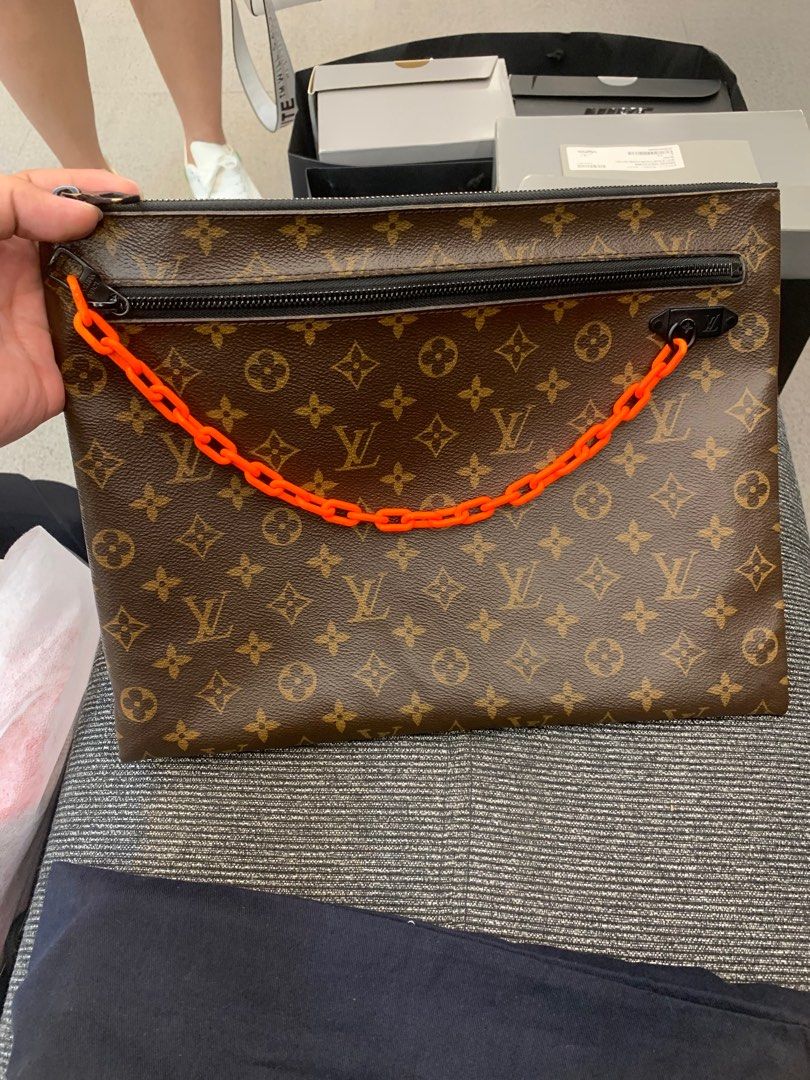LV Virgil Abloh A4 Clutch, Luxury, Bags & Wallets on Carousell