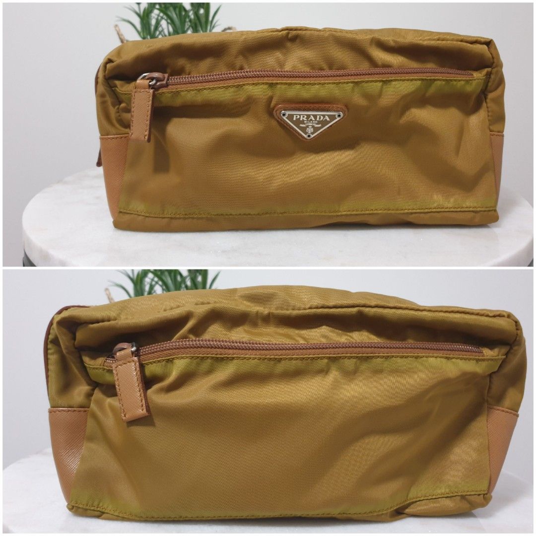 Authentic Prada Re Nylon and Saffiano Leather Travel Pouch Luxury Bags Wallets on Carousell