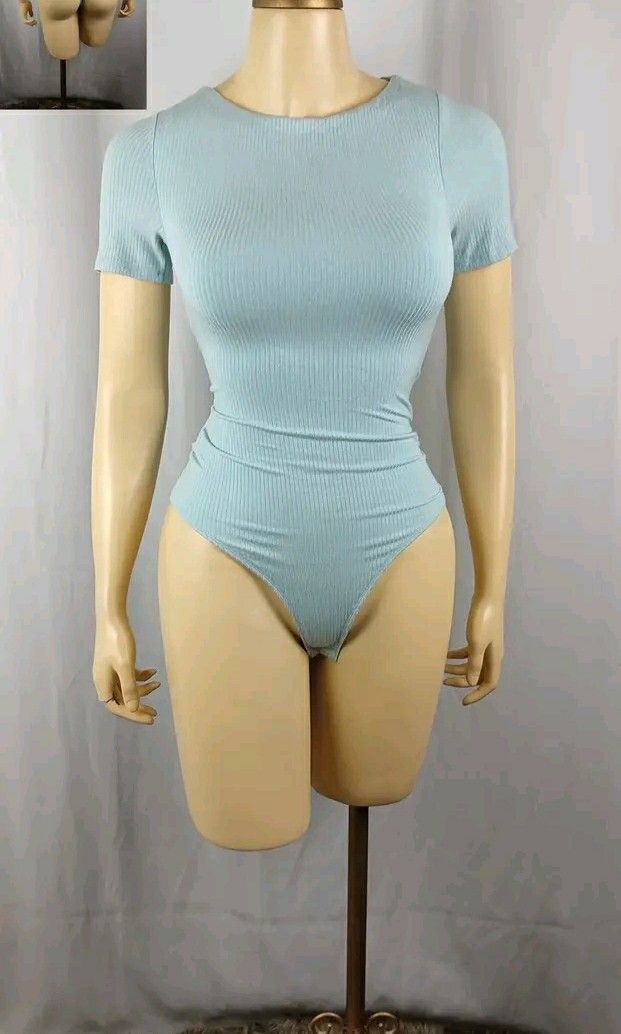 Baby blue Backless bodysuit (Category: Others Tops) located in Taguig. Submitted by declutter_anon (Listing ID 1243086059, Image 1). Description: xxs-xs only.