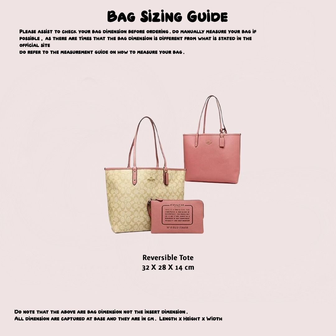 Coach reversible clearance tote dimensions