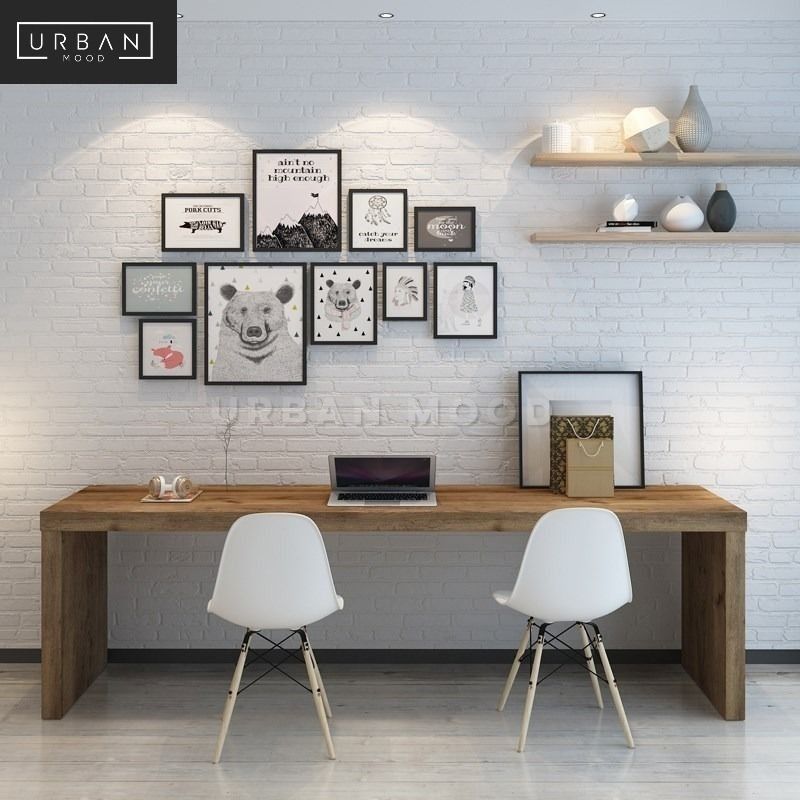 BERT Rustic Solid Wood Study Table, Furniture & Home Living, Furniture ...