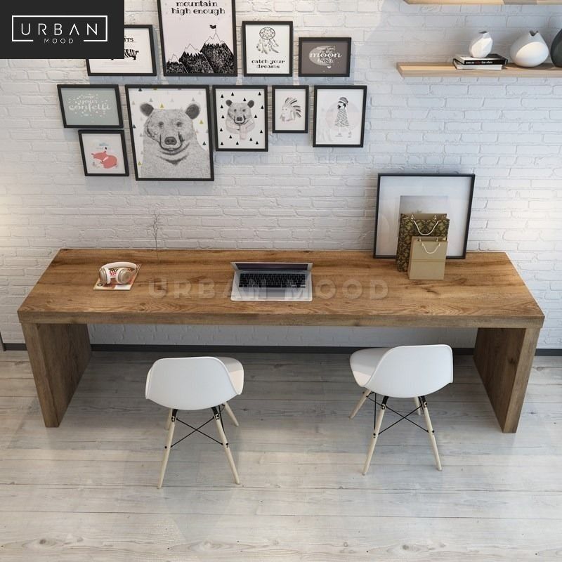 BERT Rustic Solid Wood Study Table, Furniture & Home Living, Furniture ...