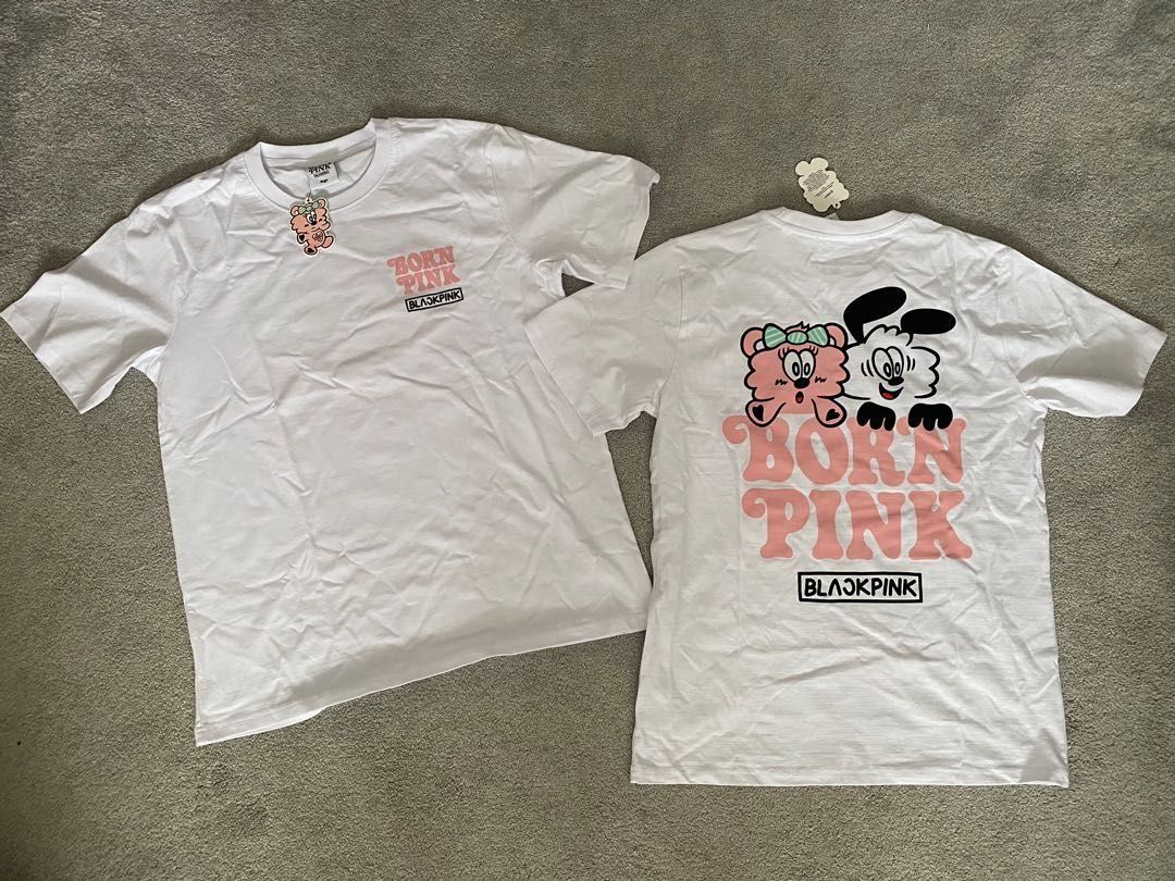 BLACKPINK x VERDY BORN PINK (WHITE T-SHIRT), Hobbies & Toys