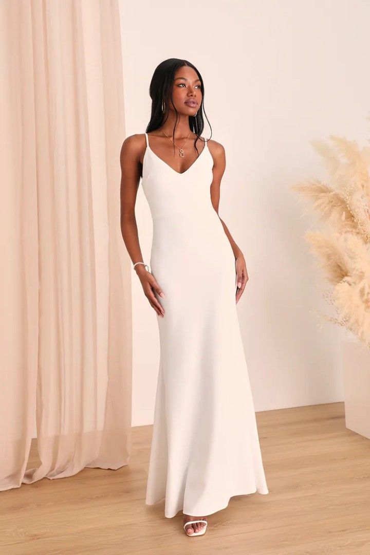 White maxi outlet wedding dress
