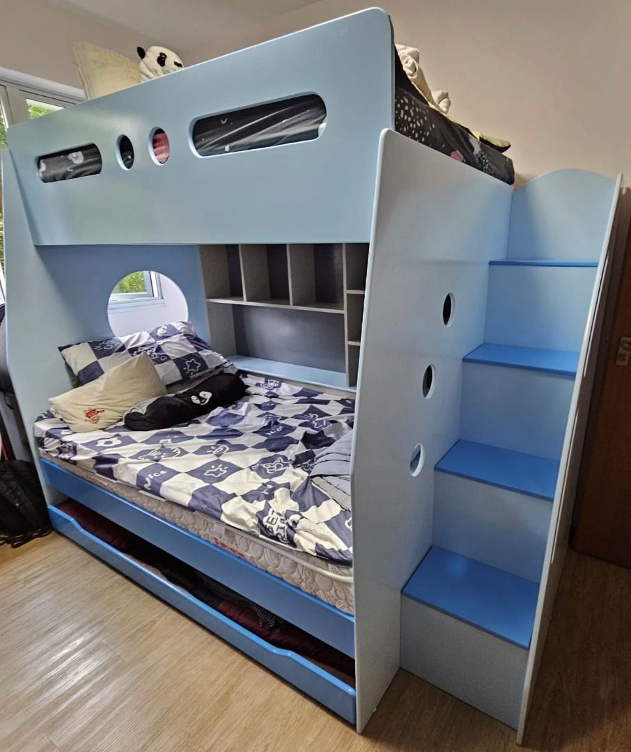 Brand new double decker bed with pull out bed, Furniture & Home Living ...
