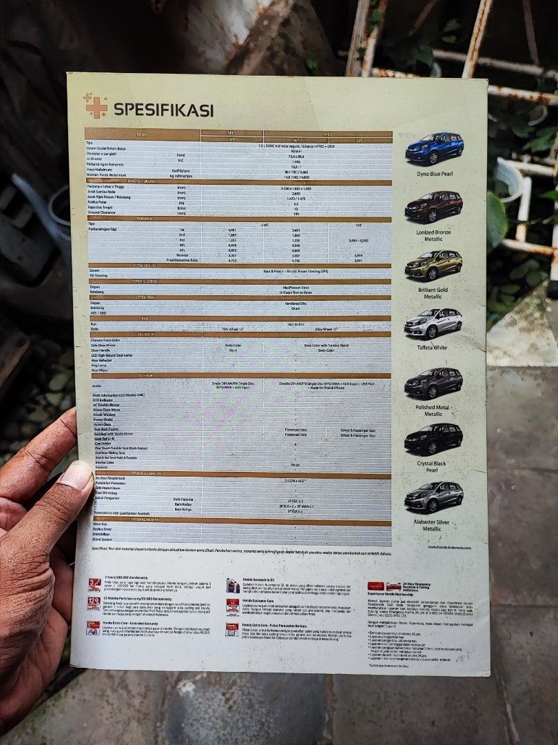 Brosur Leaflet Katalog Official Honda Mobilio, Buku & Alat Tulis