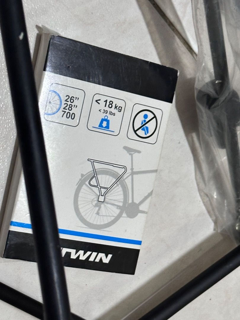 Btwin rear rack, Sports Equipment, Bicycles & Parts, Parts