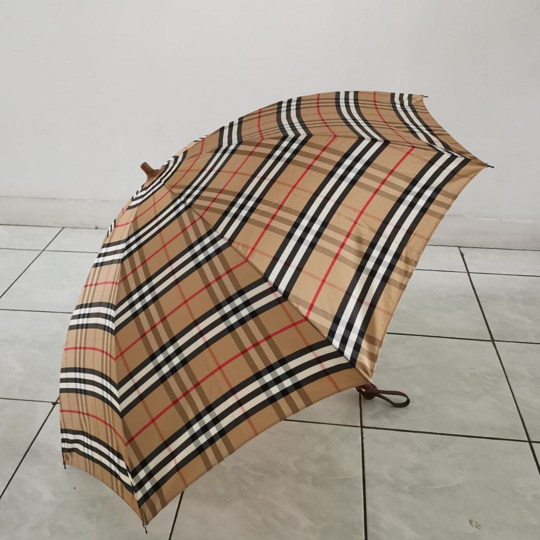 Burberry vintage deals check umbrella